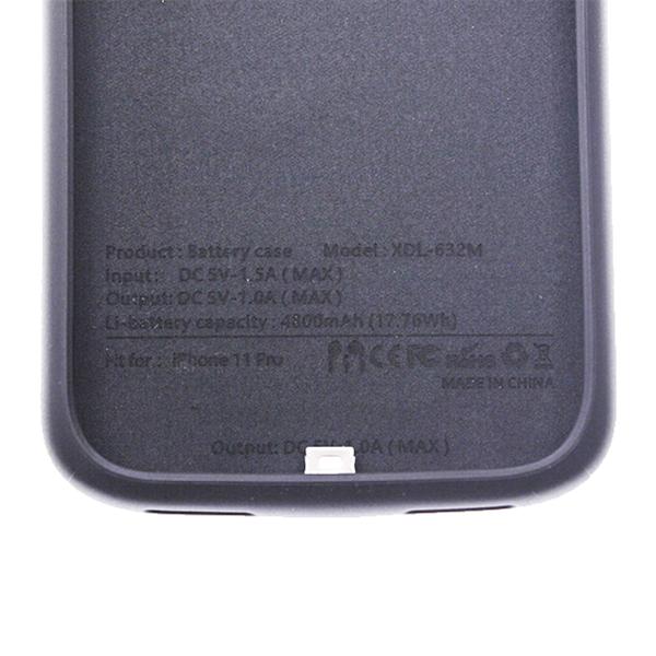 Black iPhone 11 Slim Power Charging Case 5000mAh