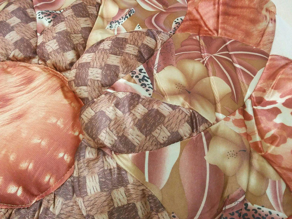 DaDa Bedding Floral Autumn Leaves Warm Bronze Bedspread Comforter Set (BM4304L)