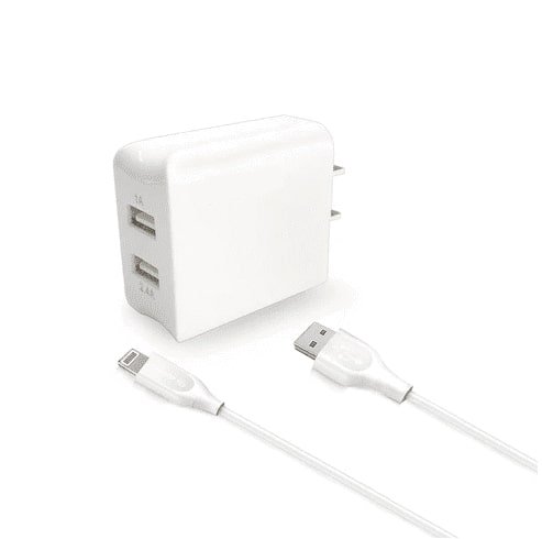 3.4A Dual USB Travel Quick Wall Charger - Android/IOS