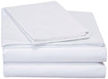 DaDa Bedding White Flat Sheet & Pillow Cases Set (FS098765)